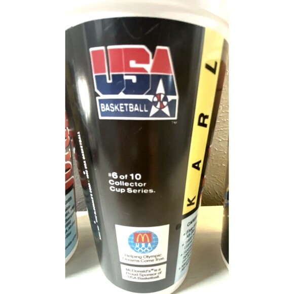 1992 McDonald's Dream Team USA Michael Jordan Karl Malone Chris Mullin Cups - Picture 5 of 6